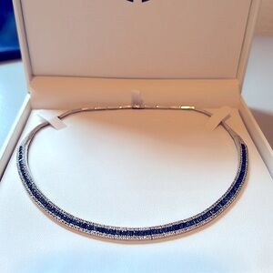 Royal Bleu 14Karat White Gold Natural Bleu Sapphire Princess Cut